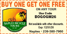 Discount Coupon for Naples Bicycle Tours